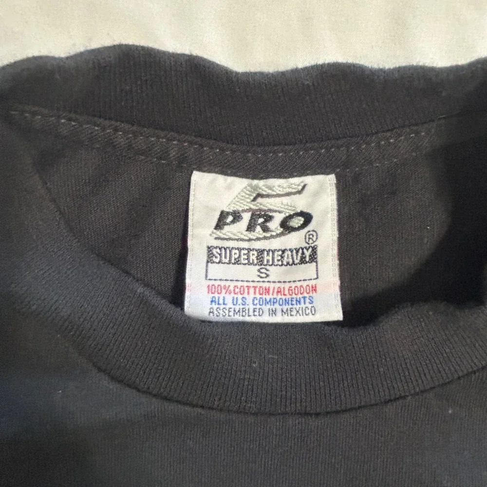 Pro 5 Super Heavy‎ Mens T-Shirt Small Black Pitbull TLB Graphic Tee Cotton S